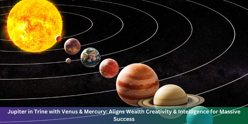 Jupiter in Trine with Venus & Mercury: Aligns Wealth Creativity & Intelligence for Massive Success